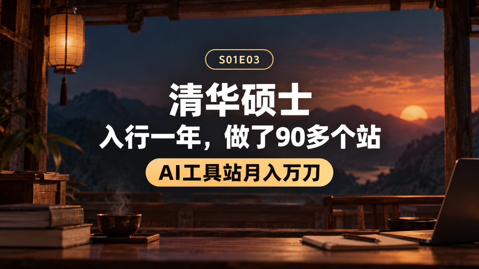 龙门客栈 S01E03|清华硕士入行一年,做了90多个站,AI工具站月入万刀(线上活动)